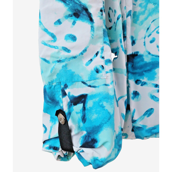 Zumba Size S Marvelous Cargo Pants Jogger Blue White Watercolor Print - Picture 10 of 12